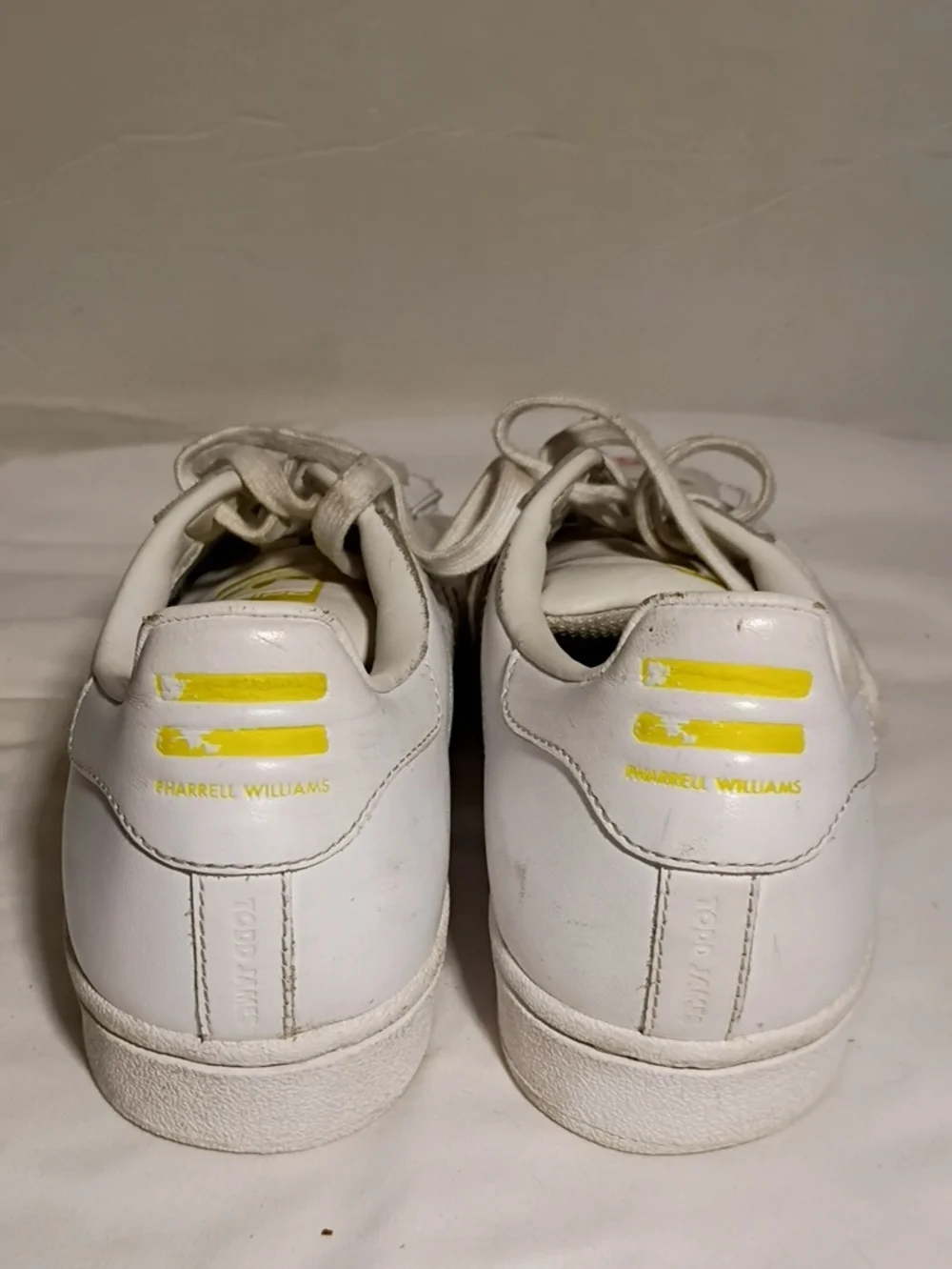 Adidas Originals White Superstar Pharrell Supershell Leather Sneakers Mens 7.5